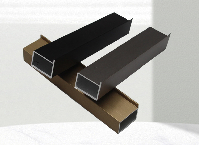 Boloni light luxury wardrobe swing glass door aluminum alloy frame, aluminum fra