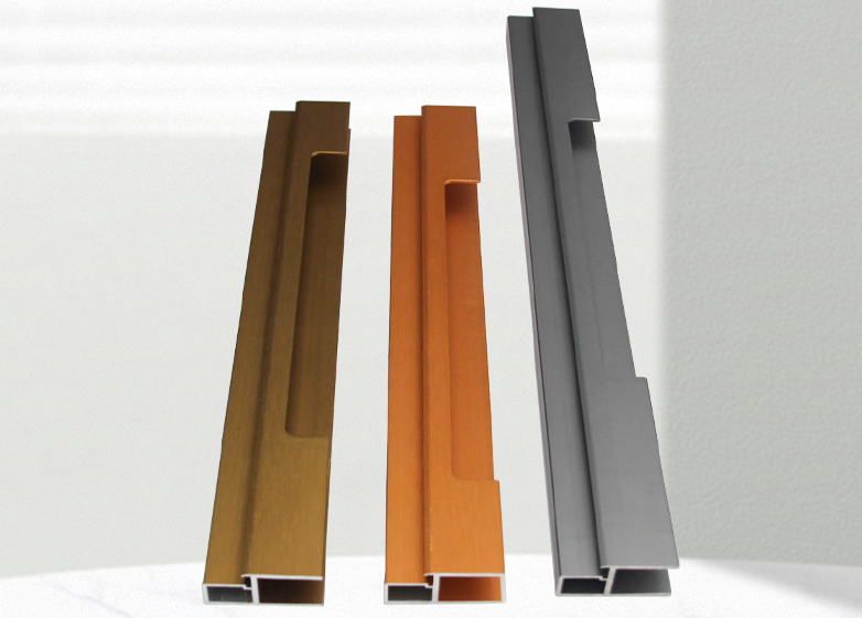 Aluminum alloy semi-exposed narrow frame door frames, U-shaped profiles and swin