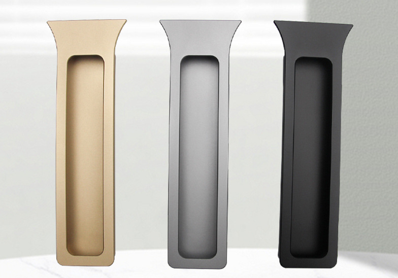 Aluminum alloy cabinet hidden handles, modern minimalist drawer cabinet door han
