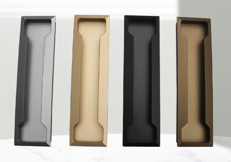 Invisible Recessed Grooved Concealed Door Handles, Aluminum Alloy Sliding Door H