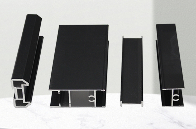 Aluminum alloy mobile door profile 18mm inclined surface, frame door aluminum al